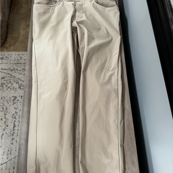 Lululemon ABC Slim-Fit 5-Pocket Pant in a light beige colorway - Picture 2 of 11